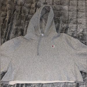 Grey Champion Cropped Hoodie